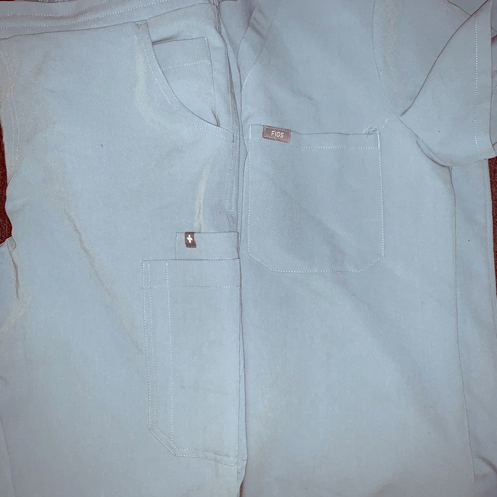 Figs sky blue scrubs